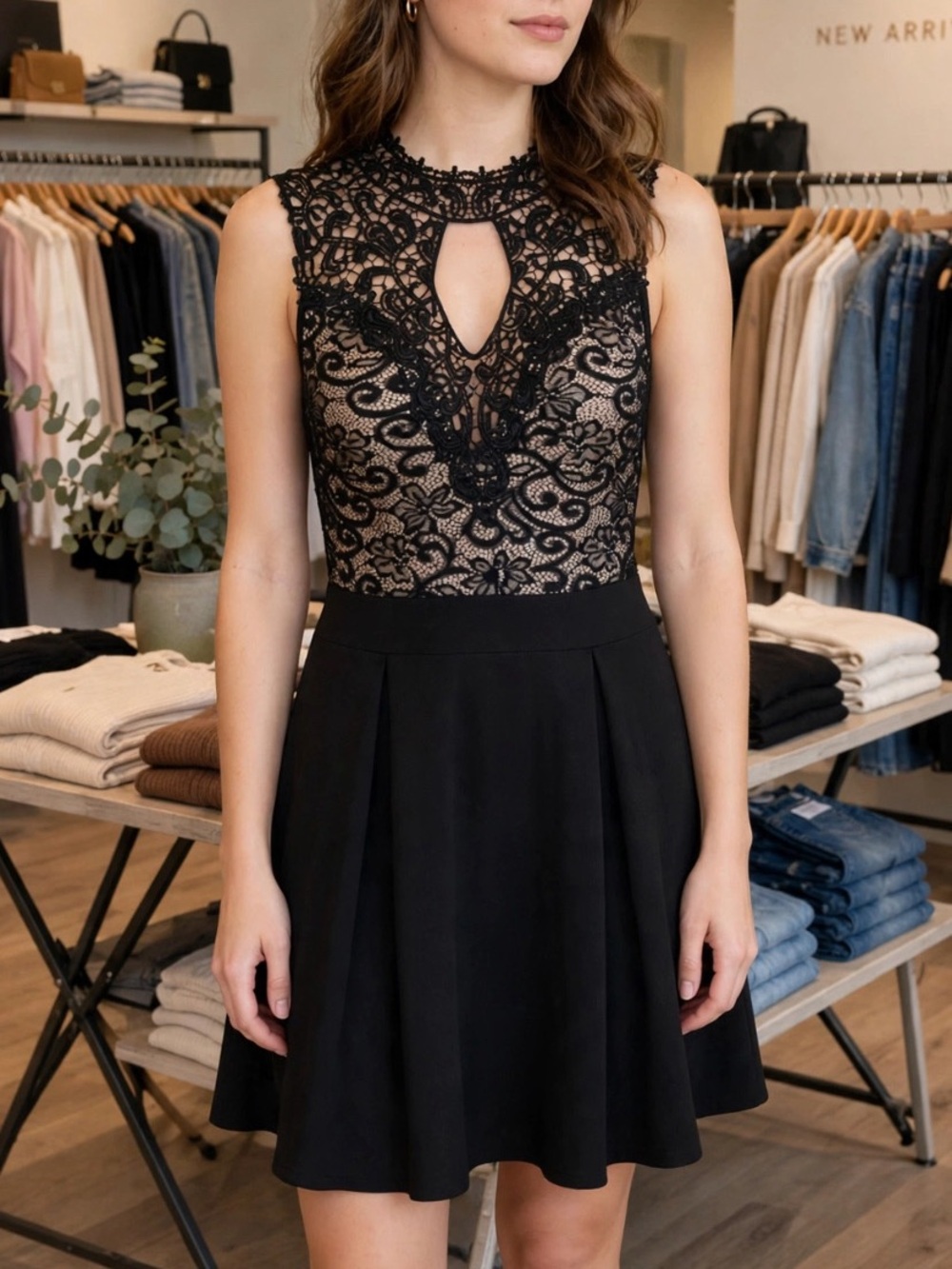 🖤 WINDSOR Sexy Black Lace Dress